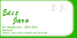 edit jaro business card
