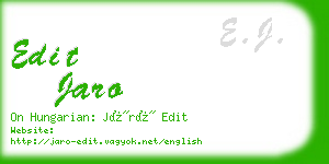 edit jaro business card